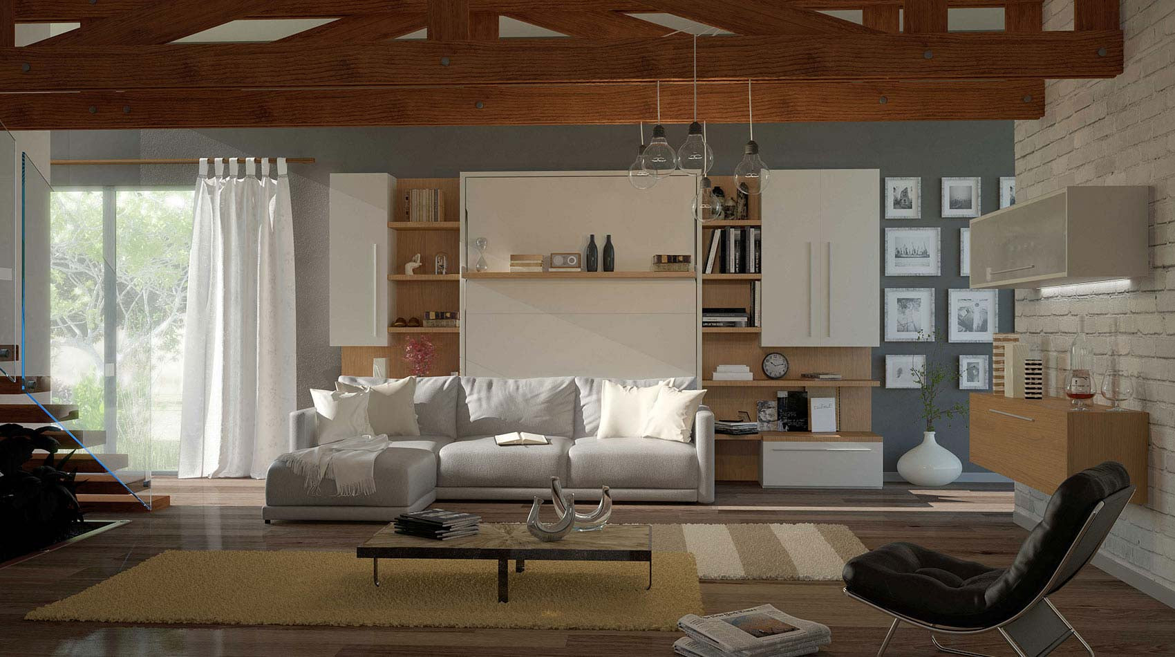 sofa fronted Murphy wall bed systems