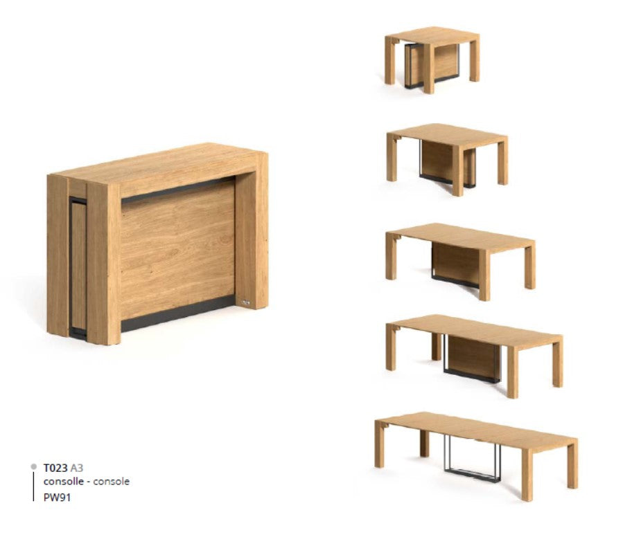 A3 extendable console table