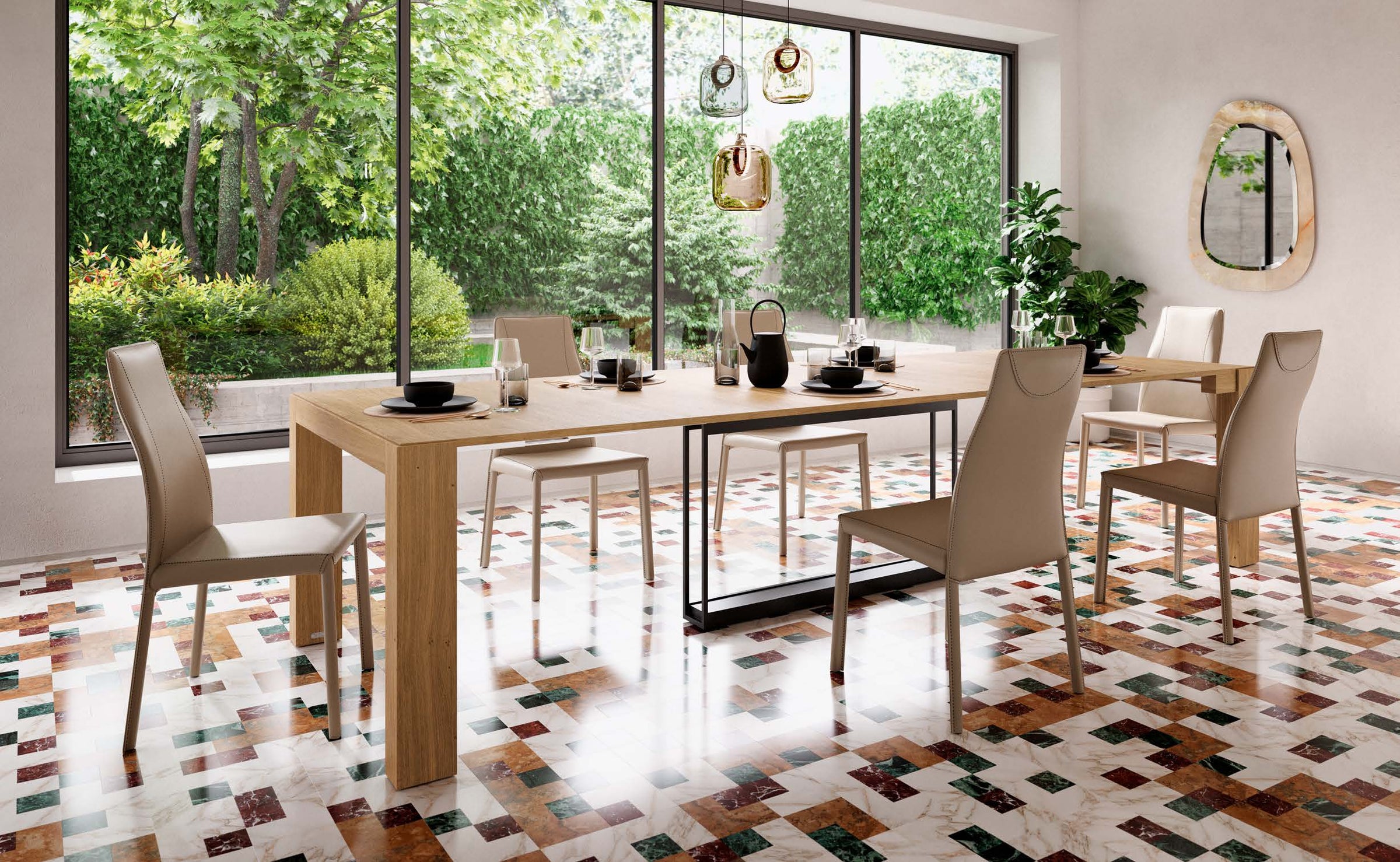 A3 extendable console table