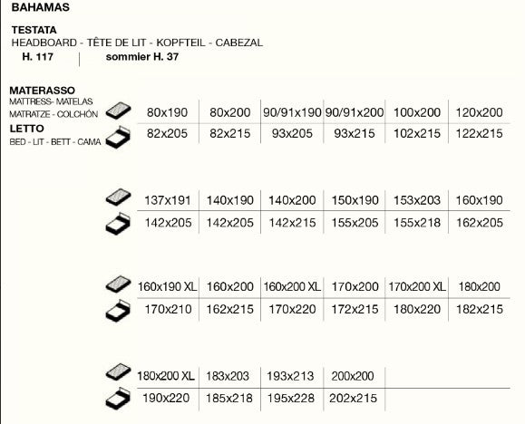 Bahamas ottoman storage bed dimensions