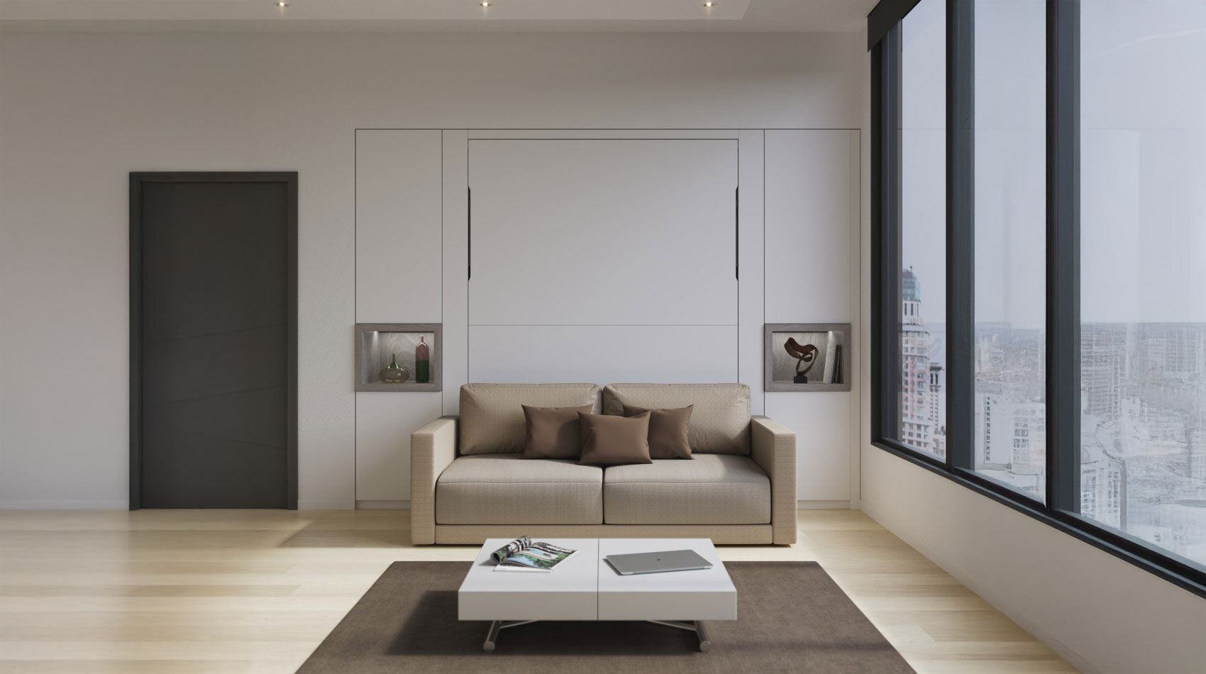 Jazz sofa wall bed by day