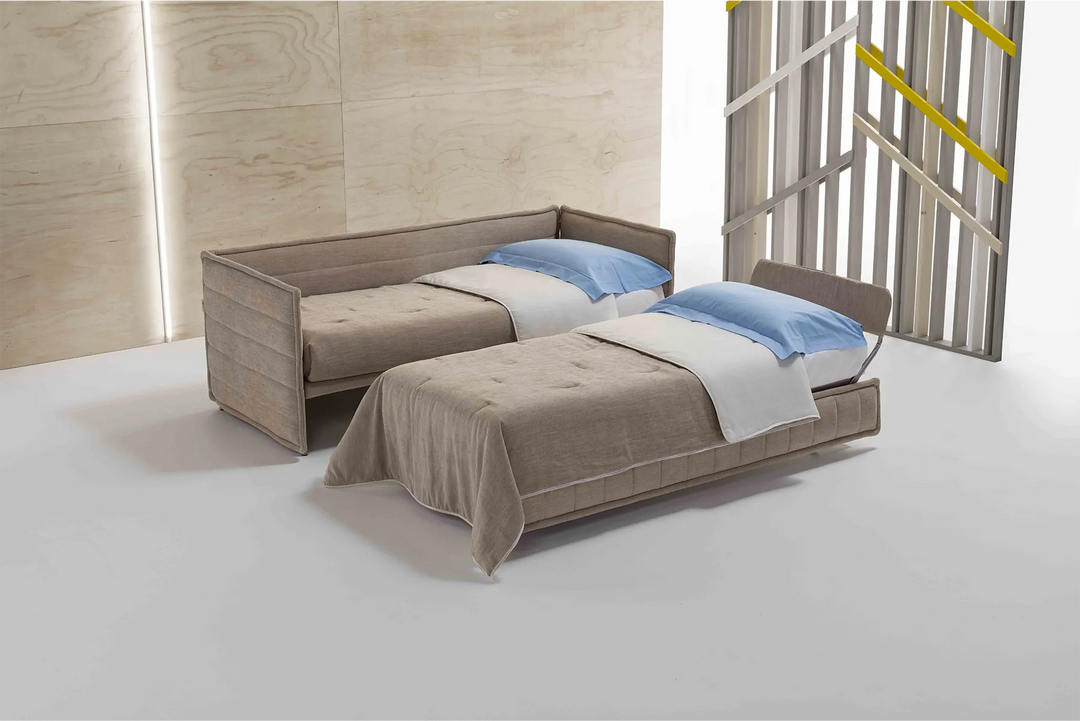 Split sofa bed, twin beds
