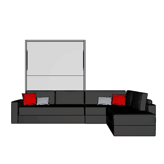 Murphy bed with corner sofa