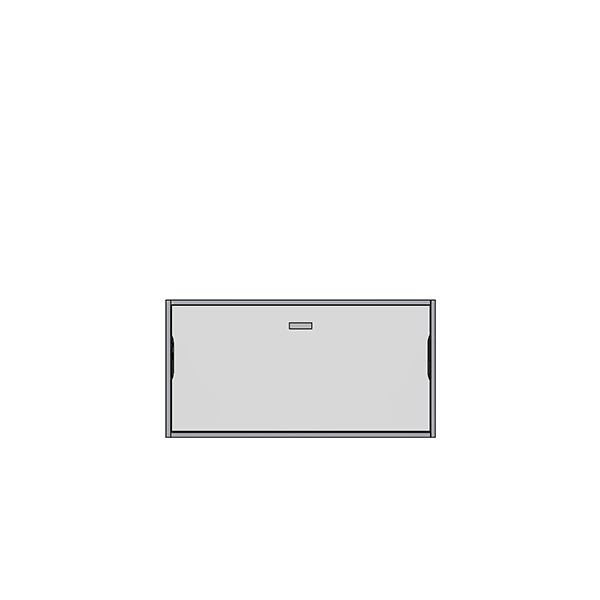 Drawing of Flap single horizontal wall bed