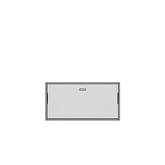 Drawing of Flap single horizontal wall bed