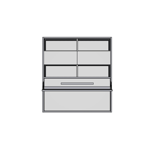 Drawing of the Flap Board Single wall bed