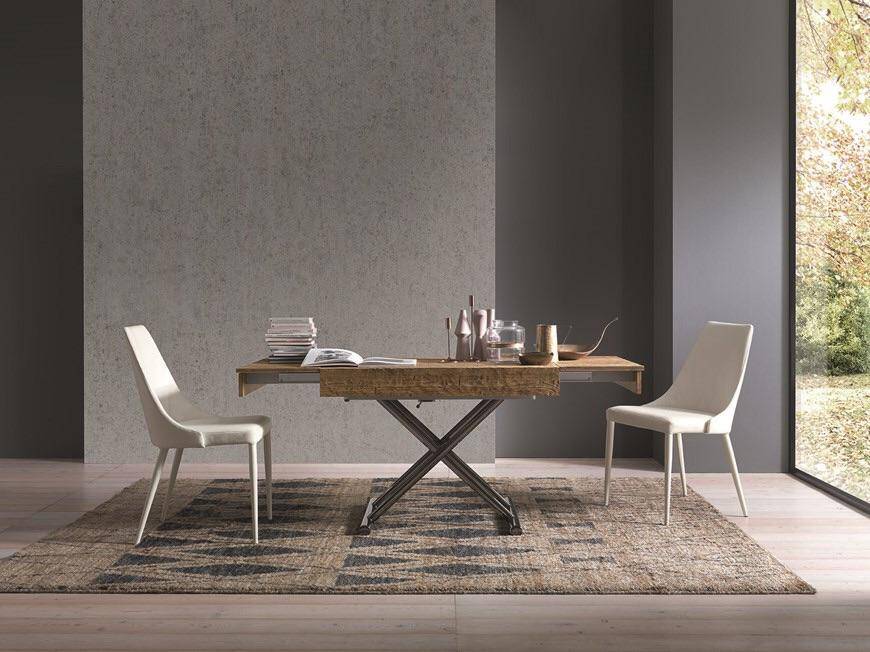 Boxy small expanding dining table 