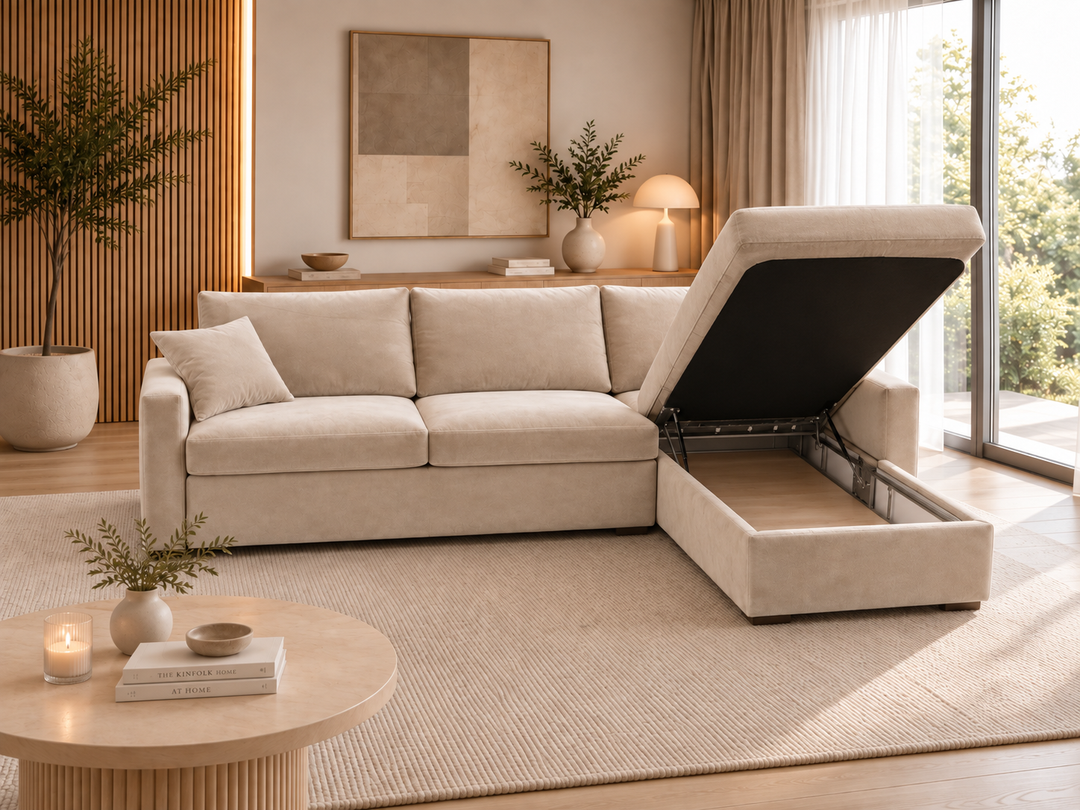 Comfy 18 Lux with storage chaise.