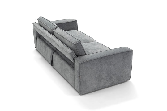 Grey Lush sofa bed on a white background