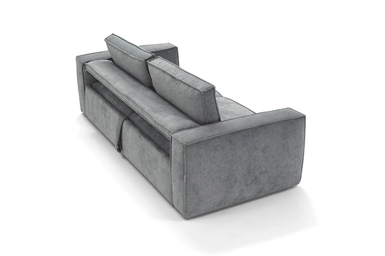 Grey Lush sofa on a white background