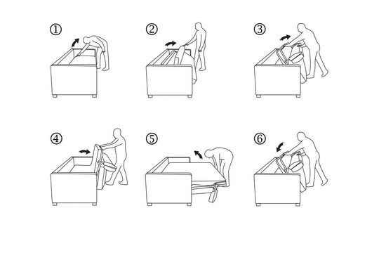 Technical drawing of Andersen sofa or sofa bed 