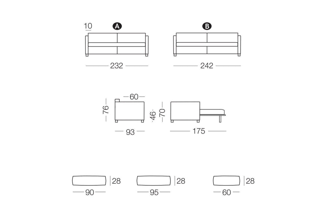 Andersen sofa or sofa bed measurements