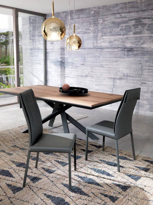 4X4 dining table, extendable dining table by Ozzio Italia