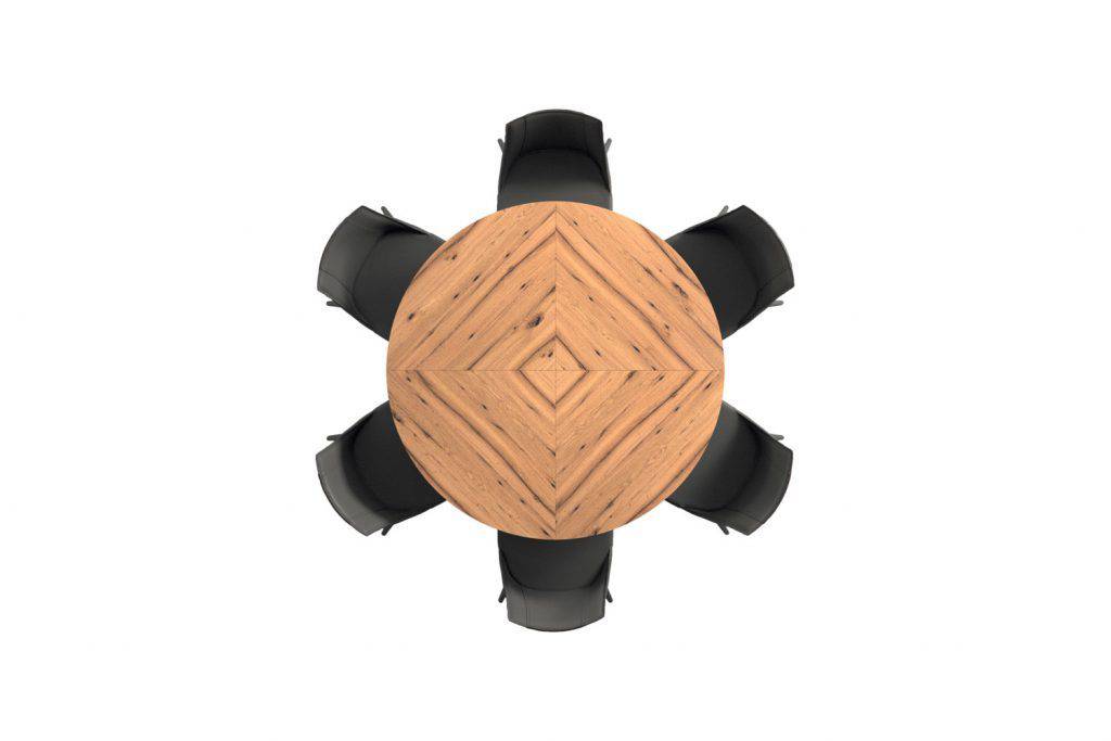 Big Round, extendable dining table 