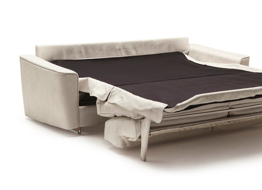 Petrucciani sofa bed with a black cover for the bed base on a white background