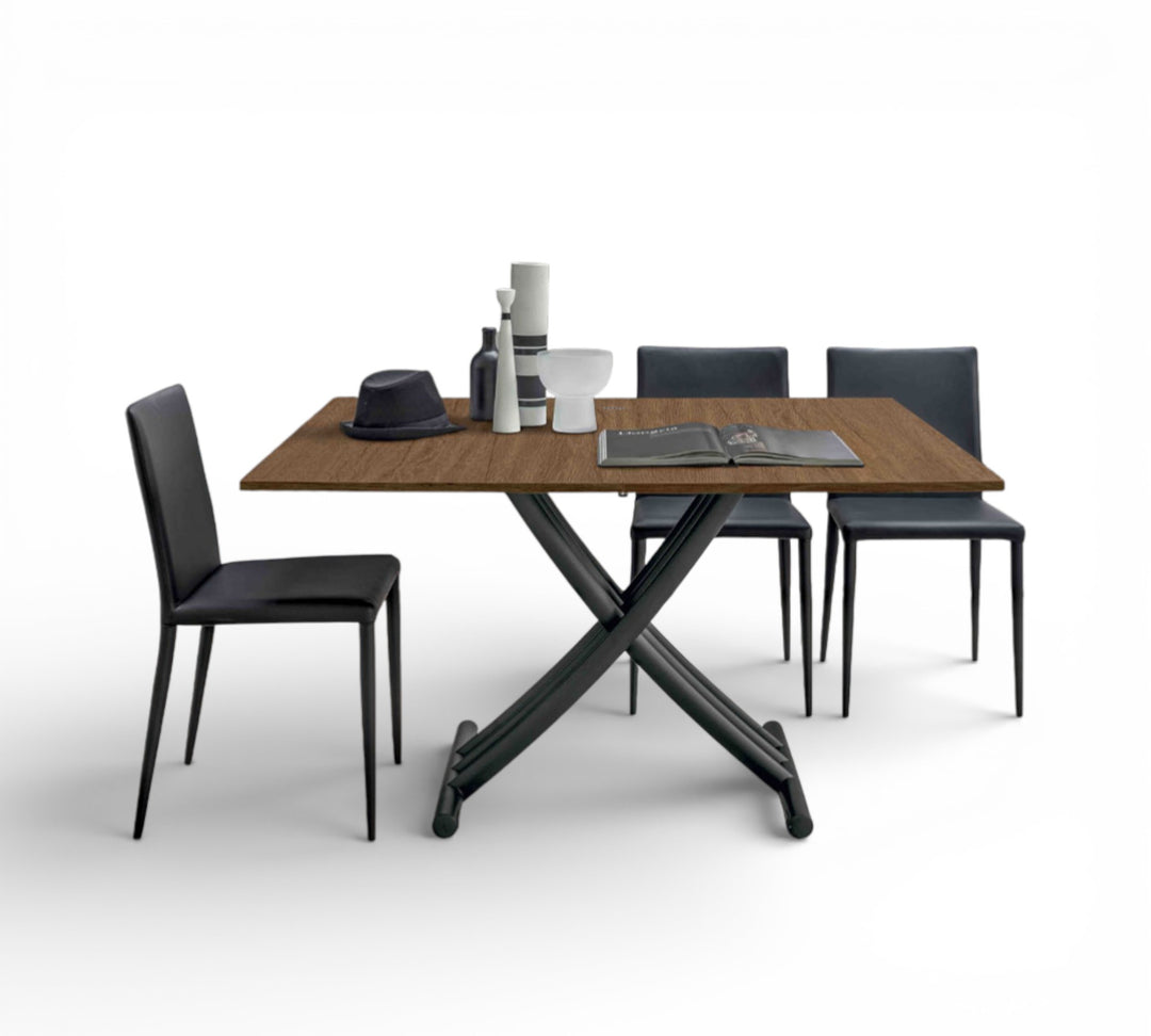 Phoenix dining table with chairs on a white background